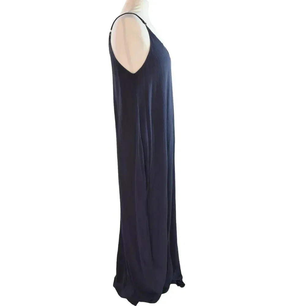 Love Stitch Women's Minimalist Flowy Maxi Dress Porpoise Grey Gauzy Small / Med - Picture 2 of 6